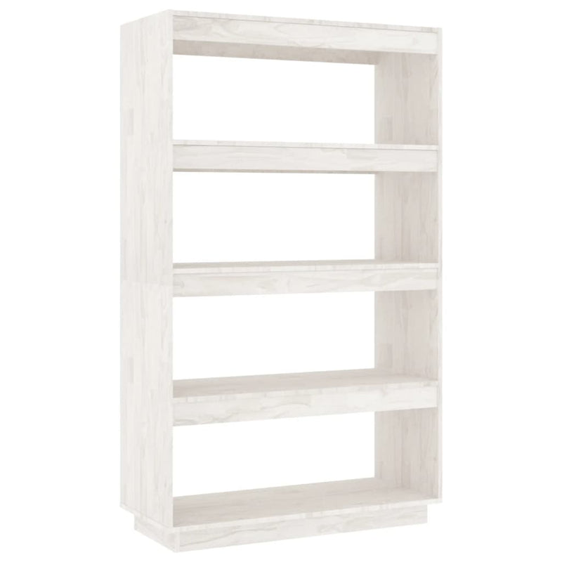 Boekenkast/kamerscherm 80x35x135 cm massief grenenhout wit MeubelReus