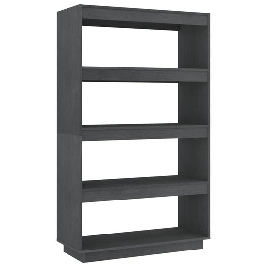 Boekenkast/kamerscherm 80x35x135 cm massief grenenhout grijs MeubelReus