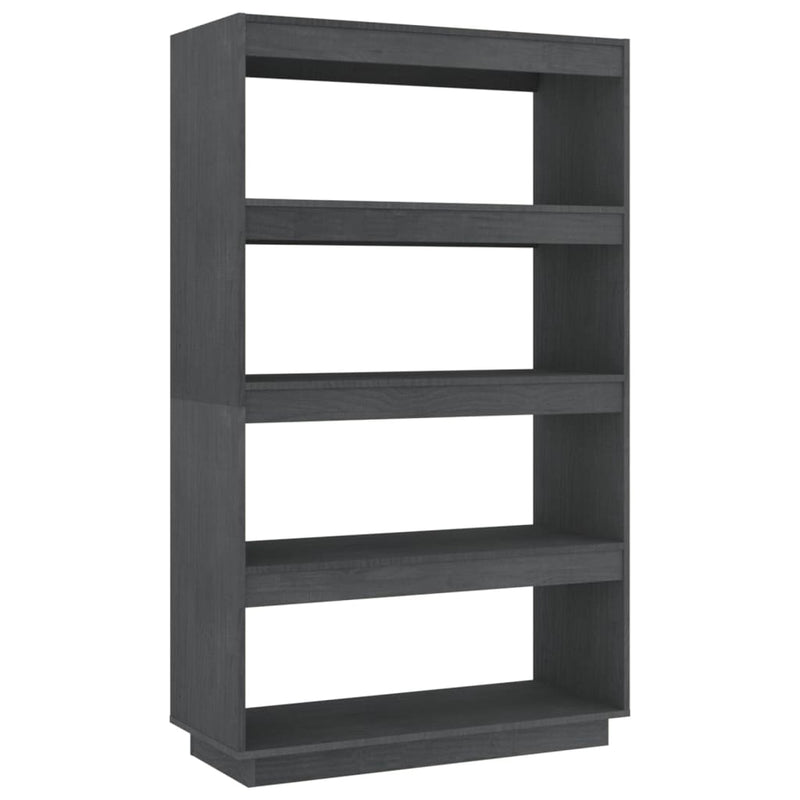 Boekenkast/kamerscherm 80x35x135 cm massief grenenhout grijs MeubelReus