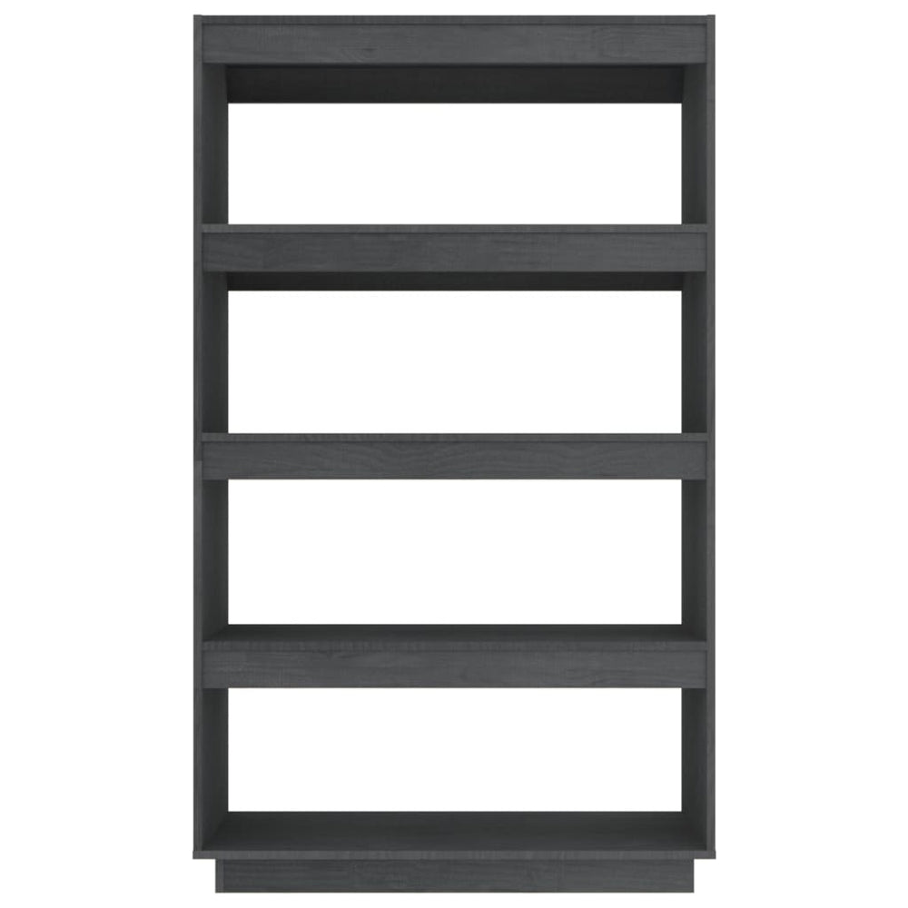 Boekenkast/kamerscherm 80x35x135 cm massief grenenhout grijs MeubelReus