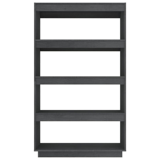 Boekenkast/kamerscherm 80x35x135 cm massief grenenhout grijs MeubelReus