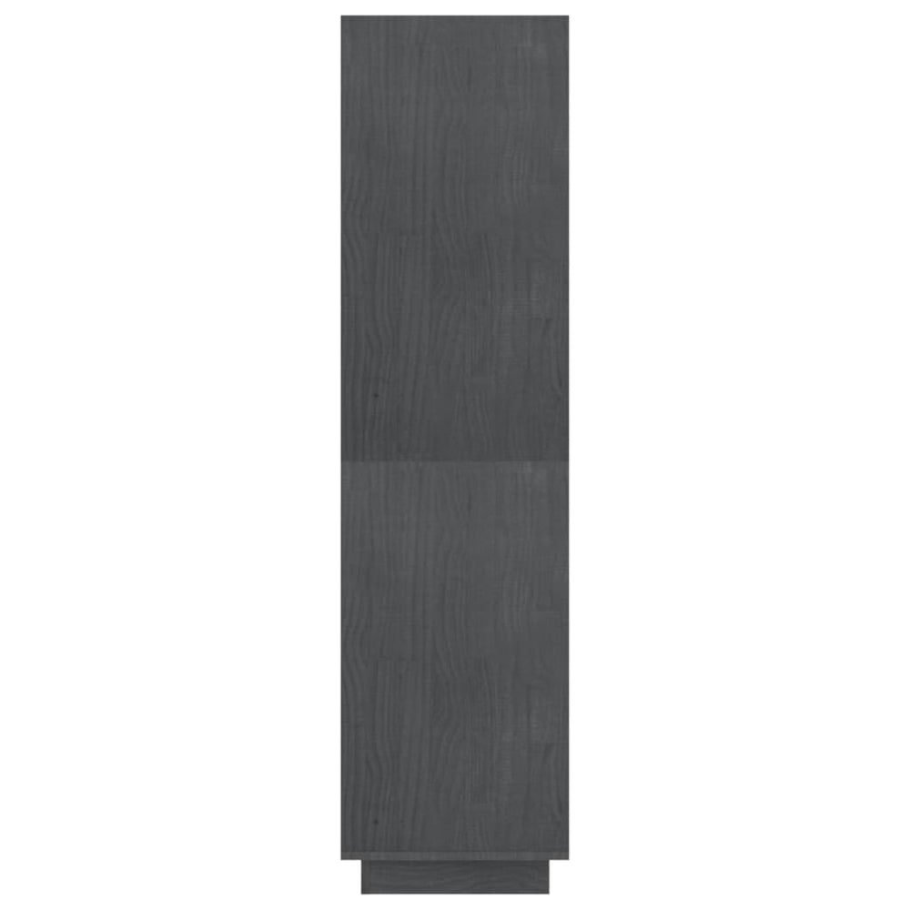 Boekenkast/kamerscherm 80x35x135 cm massief grenenhout grijs MeubelReus