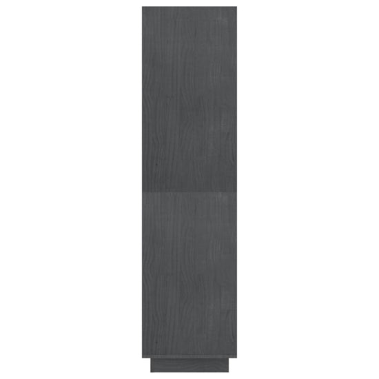 Boekenkast/kamerscherm 80x35x135 cm massief grenenhout grijs MeubelReus