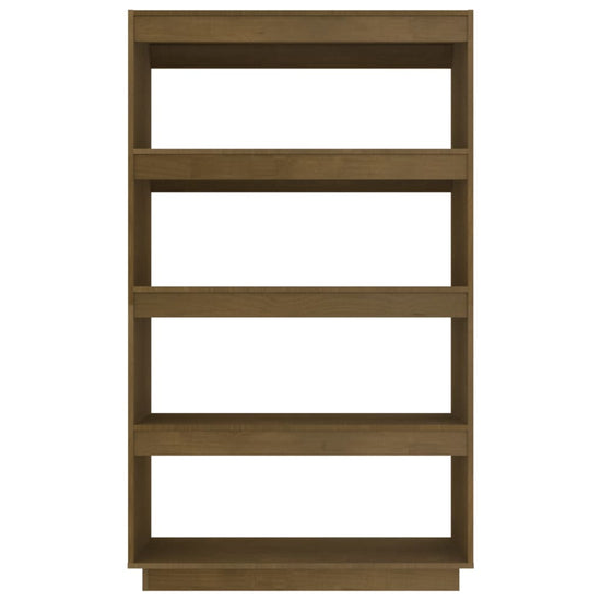 Boekenkast/kamerscherm 80x35x135 cm grenenhout honingbruin MeubelReus