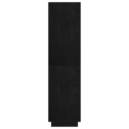 Boekenkast/kamerscherm 80x35x135 cm massief grenenhout zwart MeubelReus