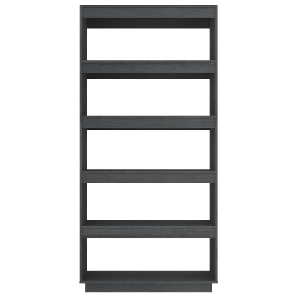 Boekenkast/kamerscherm 80x35x167 cm massief grenenhout grijs MeubelReus