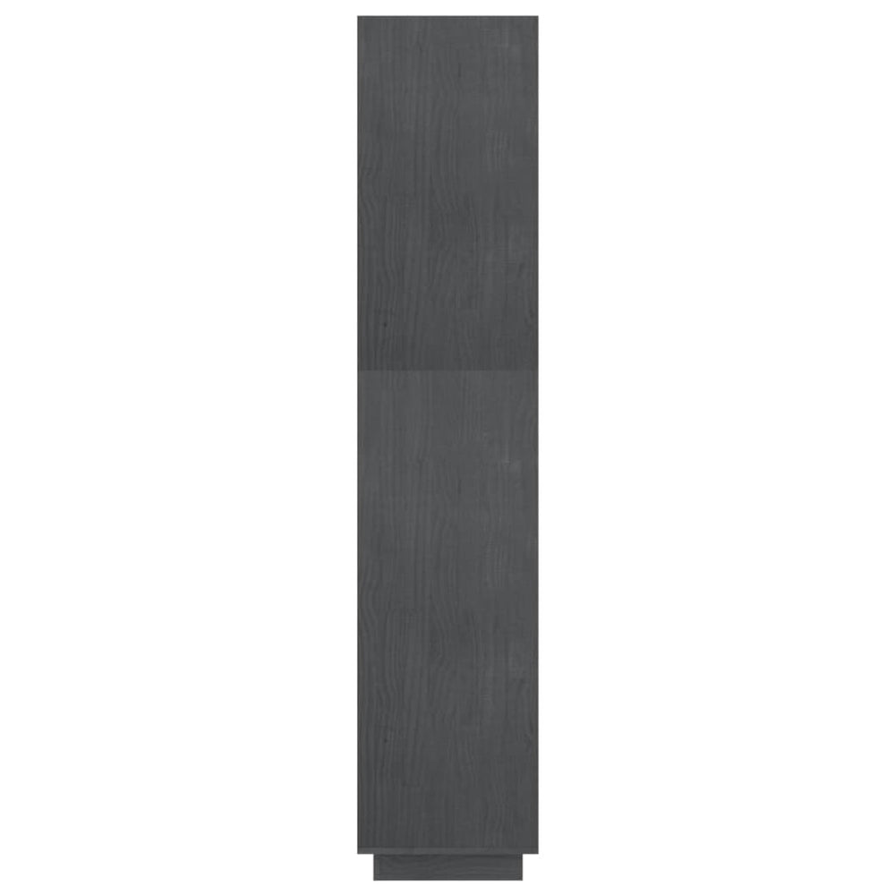 Boekenkast/kamerscherm 80x35x167 cm massief grenenhout grijs MeubelReus
