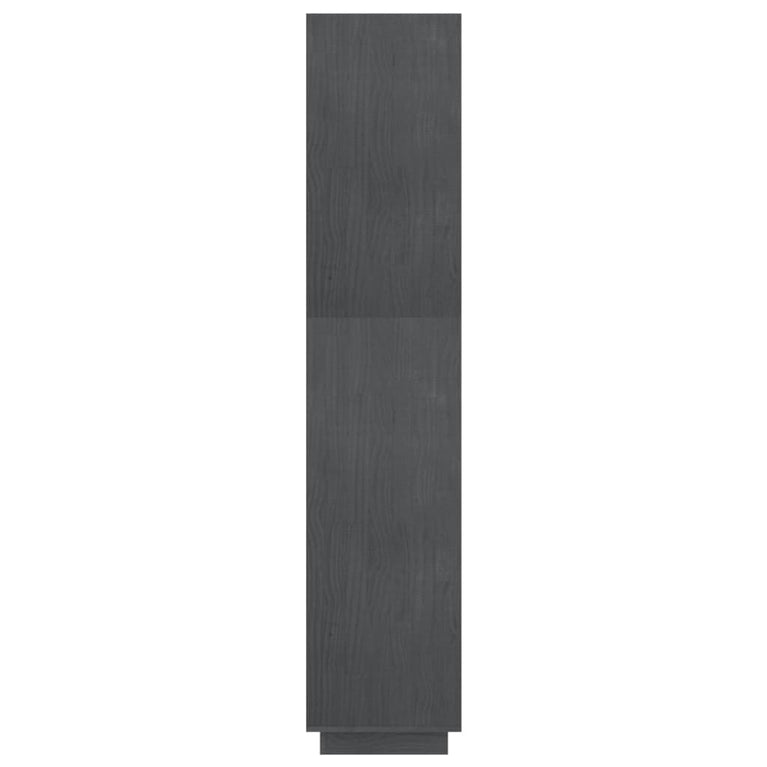 Boekenkast/kamerscherm 80x35x167 cm massief grenenhout grijs MeubelReus