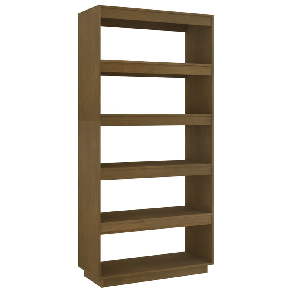 Boekenkast/kamerscherm 80x35x167 cm grenenhout honingbruin MeubelReus