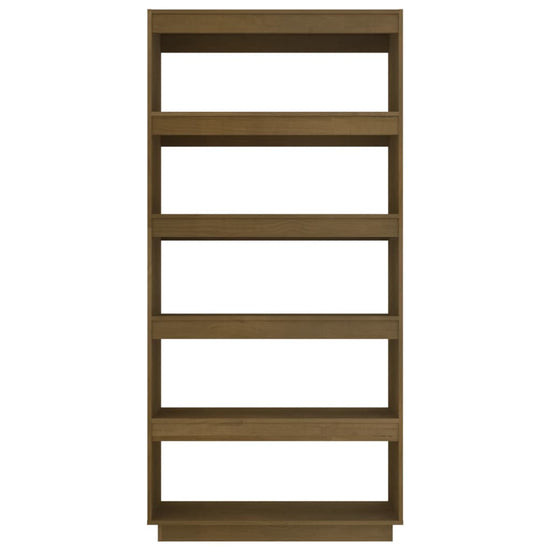 Boekenkast/kamerscherm 80x35x167 cm grenenhout honingbruin MeubelReus