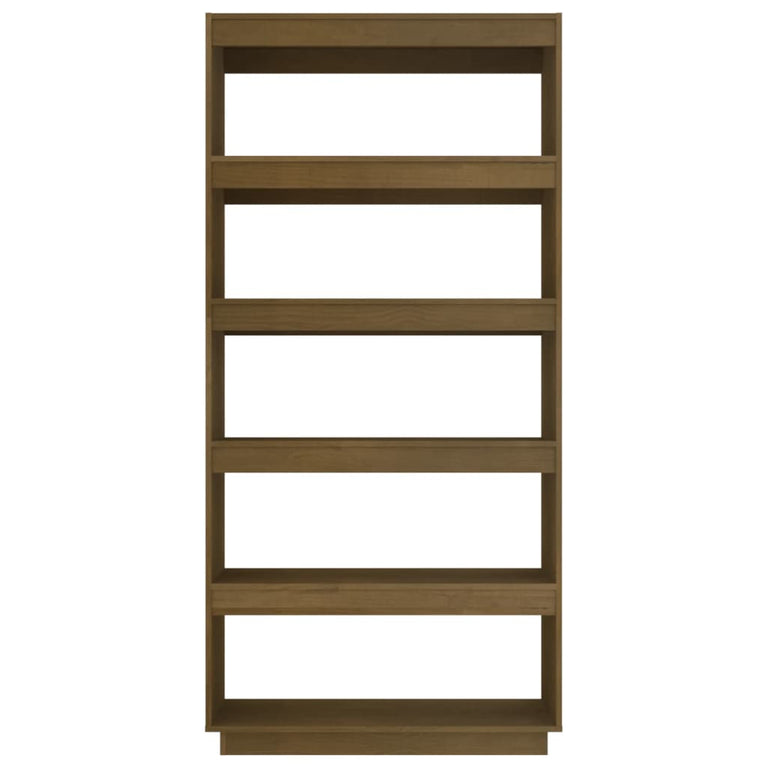 Boekenkast/kamerscherm 80x35x167 cm grenenhout honingbruin MeubelReus