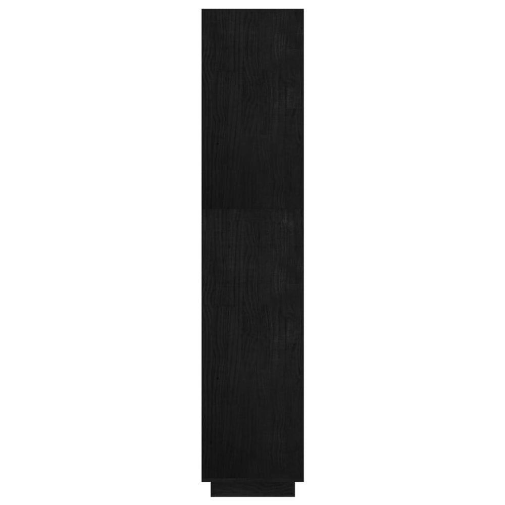Boekenkast/kamerscherm 80x35x167 cm massief grenenhout zwart MeubelReus
