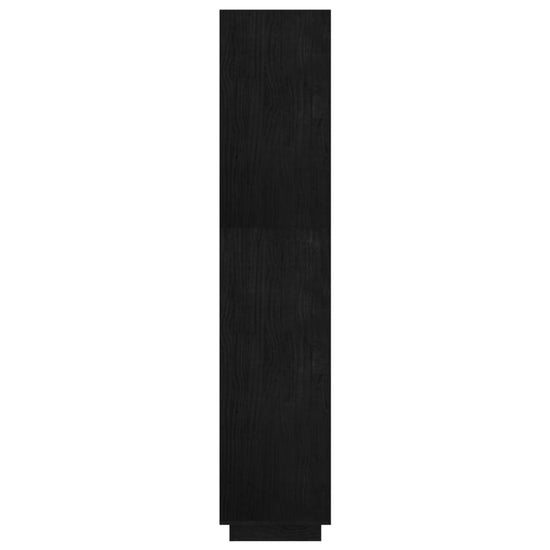 Boekenkast/kamerscherm 80x35x167 cm massief grenenhout zwart MeubelReus
