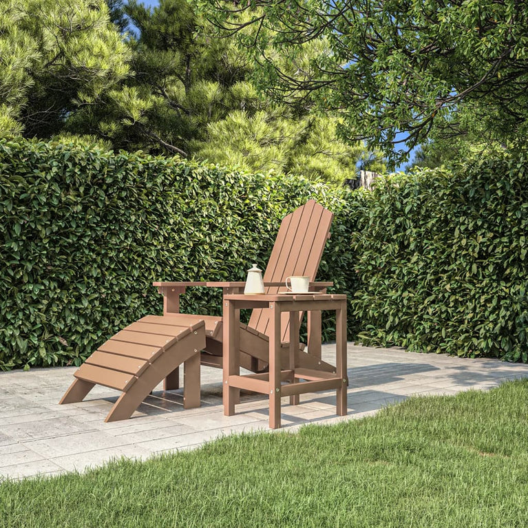 Tuintafel Adirondack 38x38x46 cm HDPE bruin MeubelReus