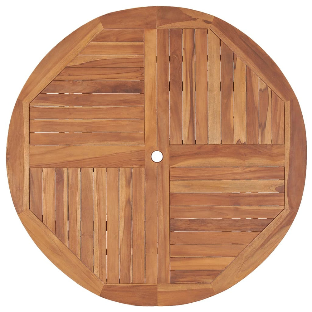 Tuintafel Ø110x75 cm massief teakhout MeubelReus