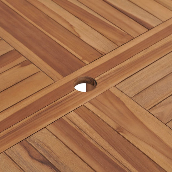 Tuintafel Ø110x75 cm massief teakhout MeubelReus