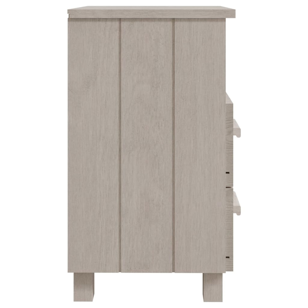 Nachtkastjes HAMAR 2 st 40x35x62 cm massief grenenhout wit MeubelReus
