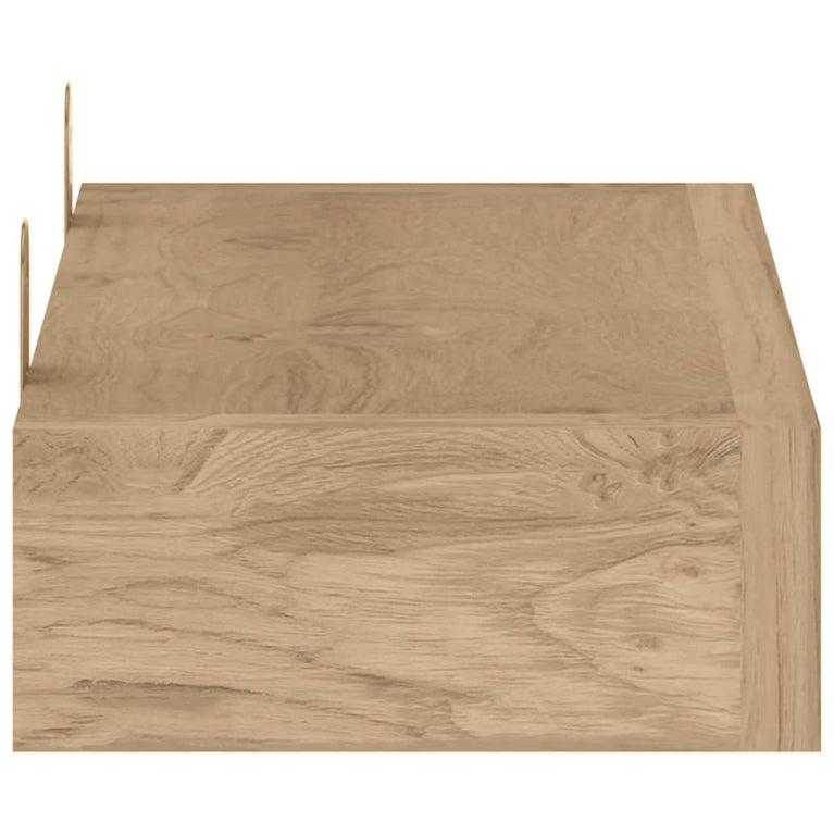 Wandschappen 2 st 40x15x6 cm massief teakhout