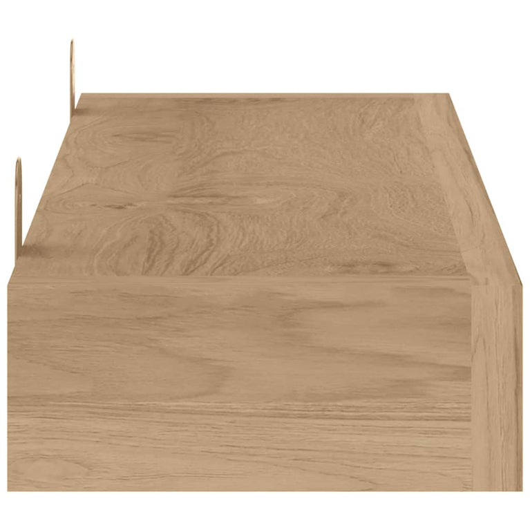 Wandschappen 2 st 90x15x6 cm massief teakhout