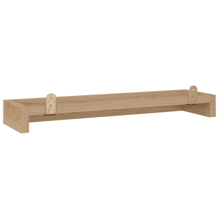 Wandschappen 2 st 90x15x6 cm massief teakhout