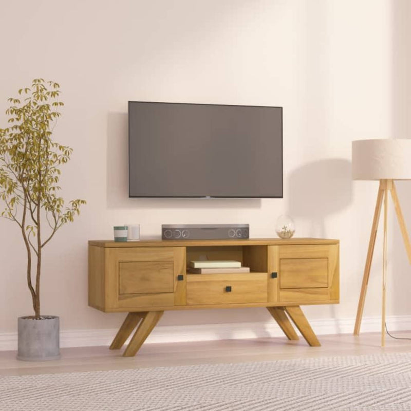 Tv-meubel 110x30x50 cm massief teakhout MeubelReus
