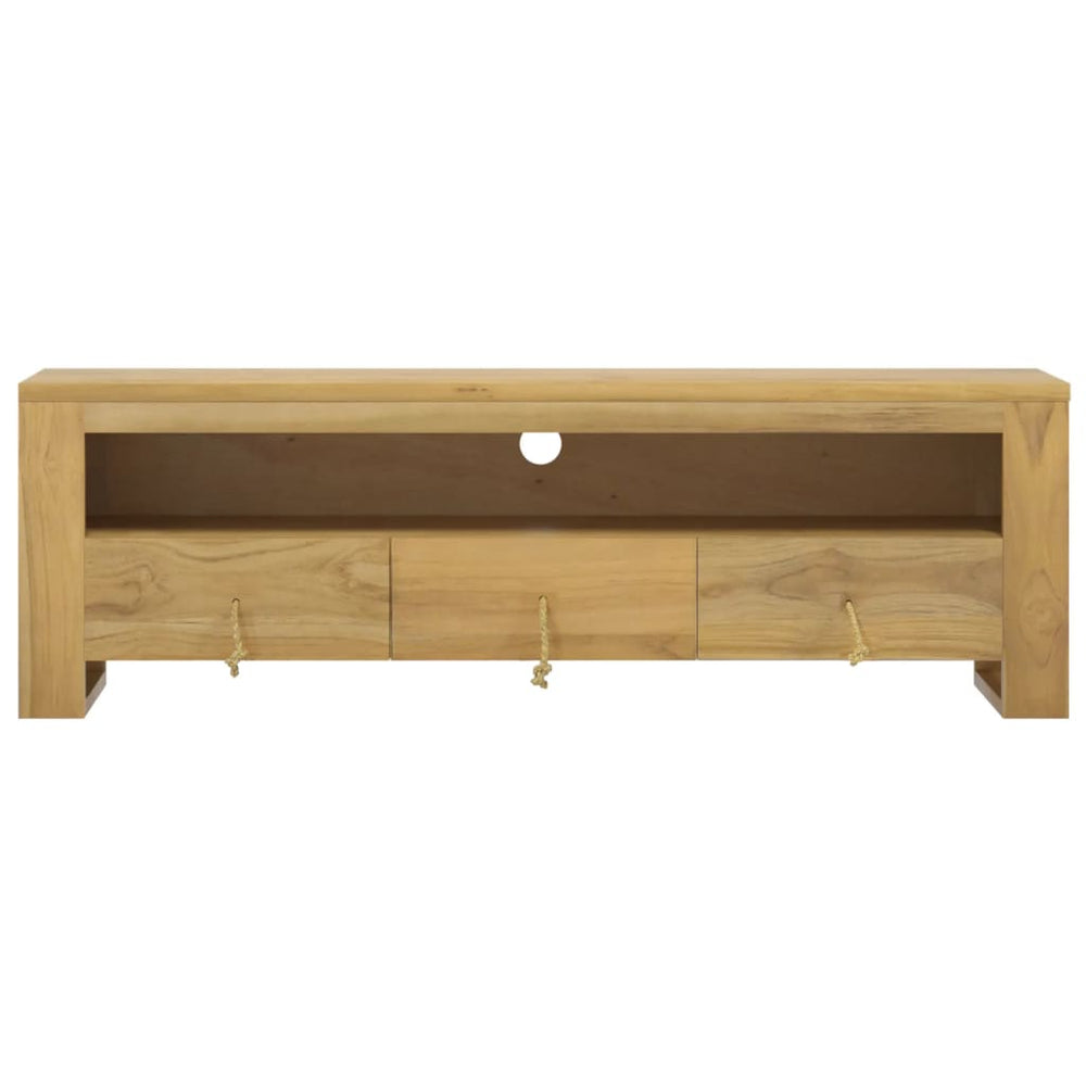 Tv-meubel 110x30x35 cm massief teakhout MeubelReus