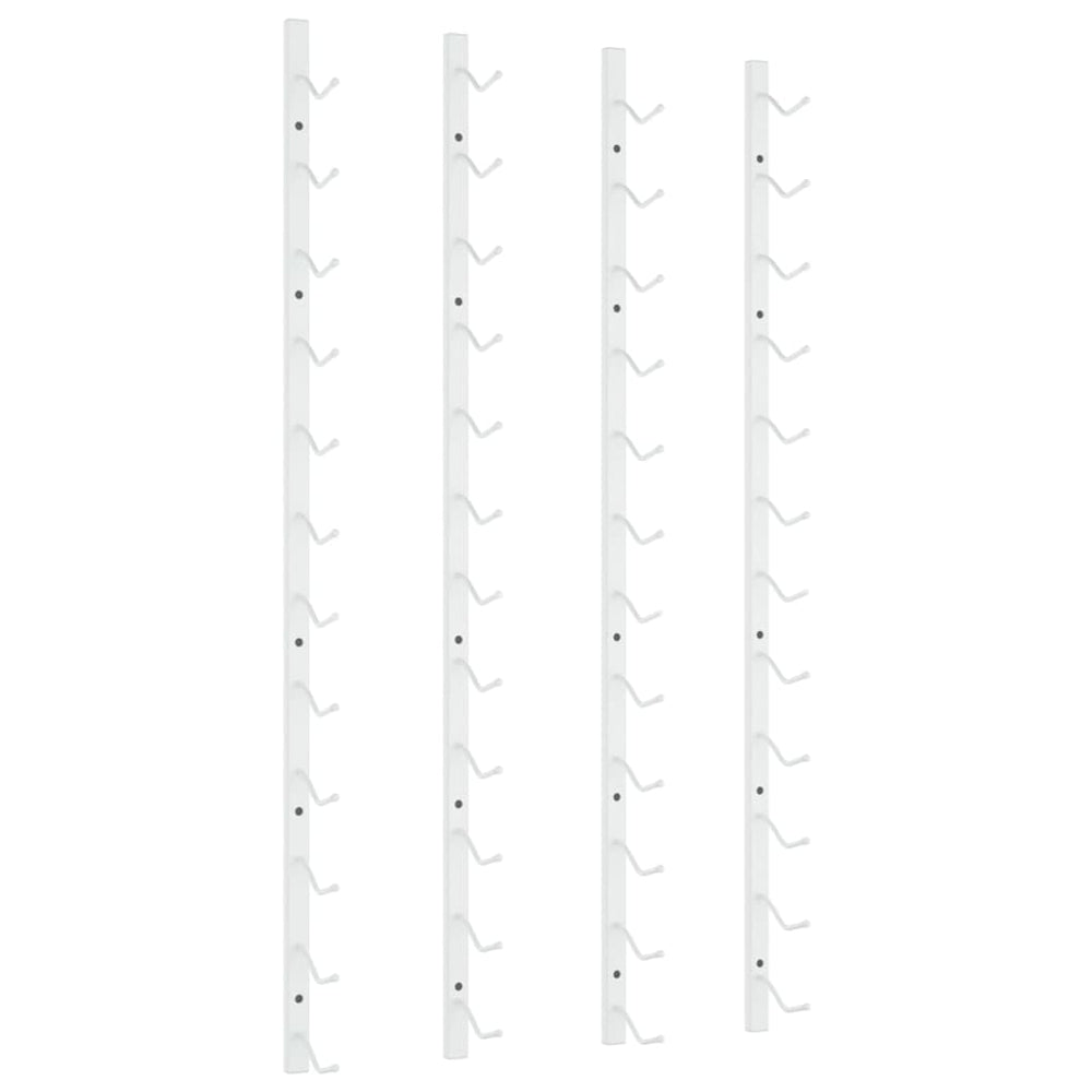 Wijnrekken 2 st voor 12 flessen wandmontage ijzer wit MeubelReus