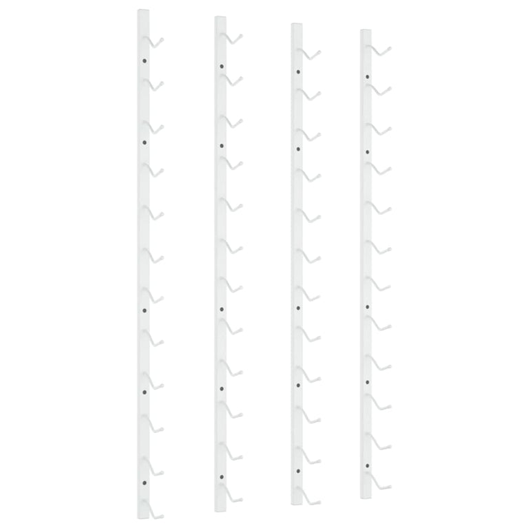 Wijnrekken 2 st voor 12 flessen wandmontage ijzer wit MeubelReus