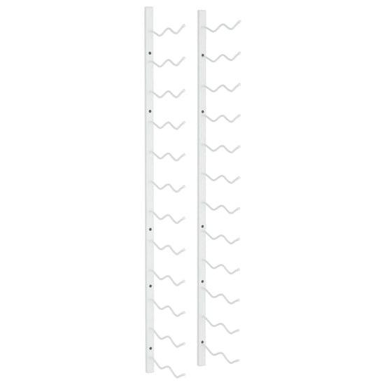 Wijnrek voor 24 flessen wandmontage ijzer wit MeubelReus