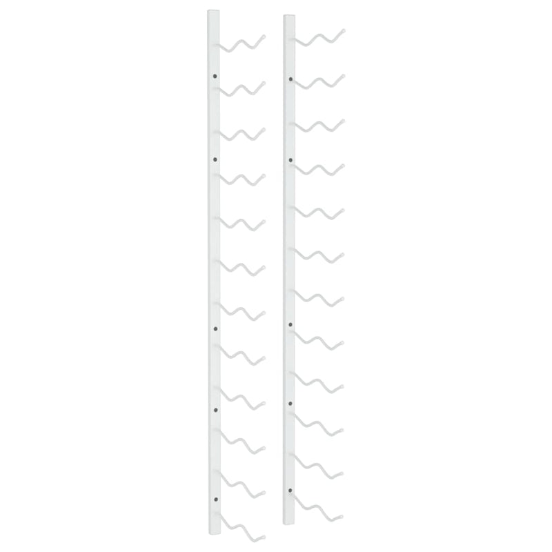 Wijnrek voor 24 flessen wandmontage ijzer wit MeubelReus