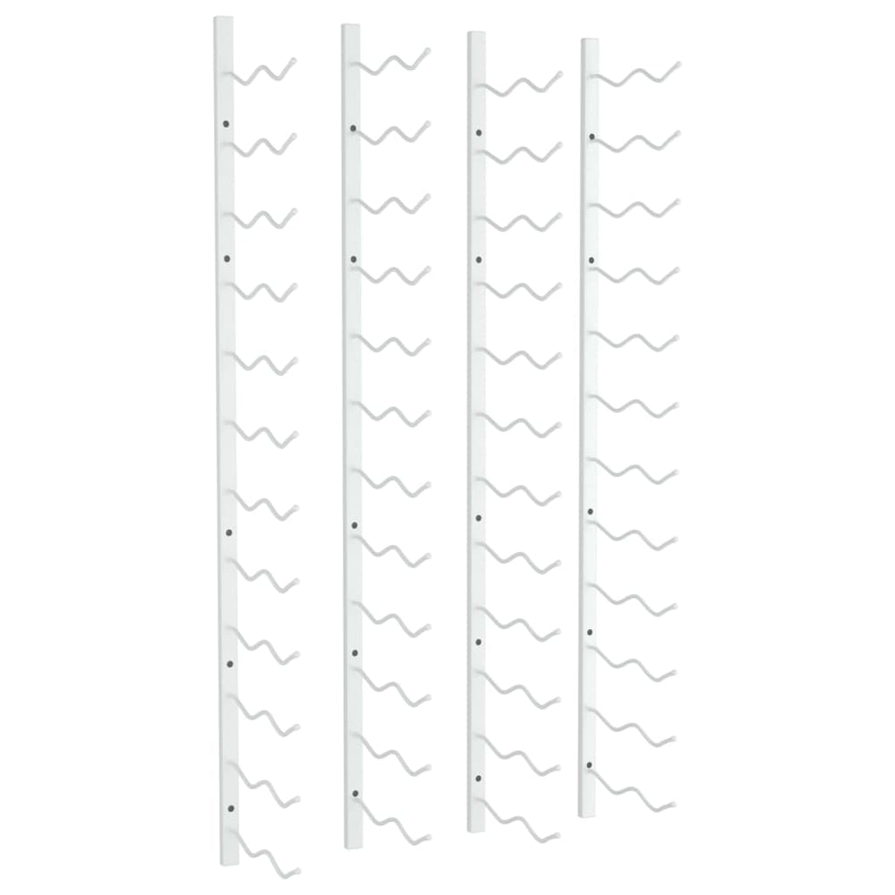 Wijnrekken 2 st wandmontage voor 24 flessen ijzer wit MeubelReus