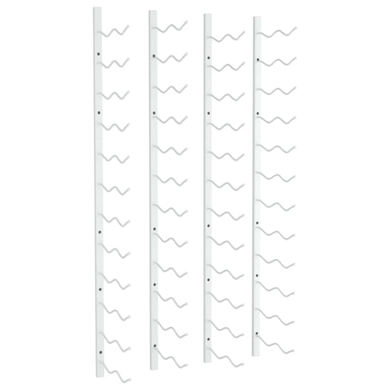 Wijnrekken 2 st wandmontage voor 24 flessen ijzer wit MeubelReus