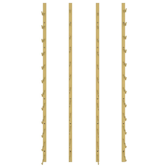 Wijnrekken 2 st voor 24 flessen wandmontage ijzer goudkleurig MeubelReus