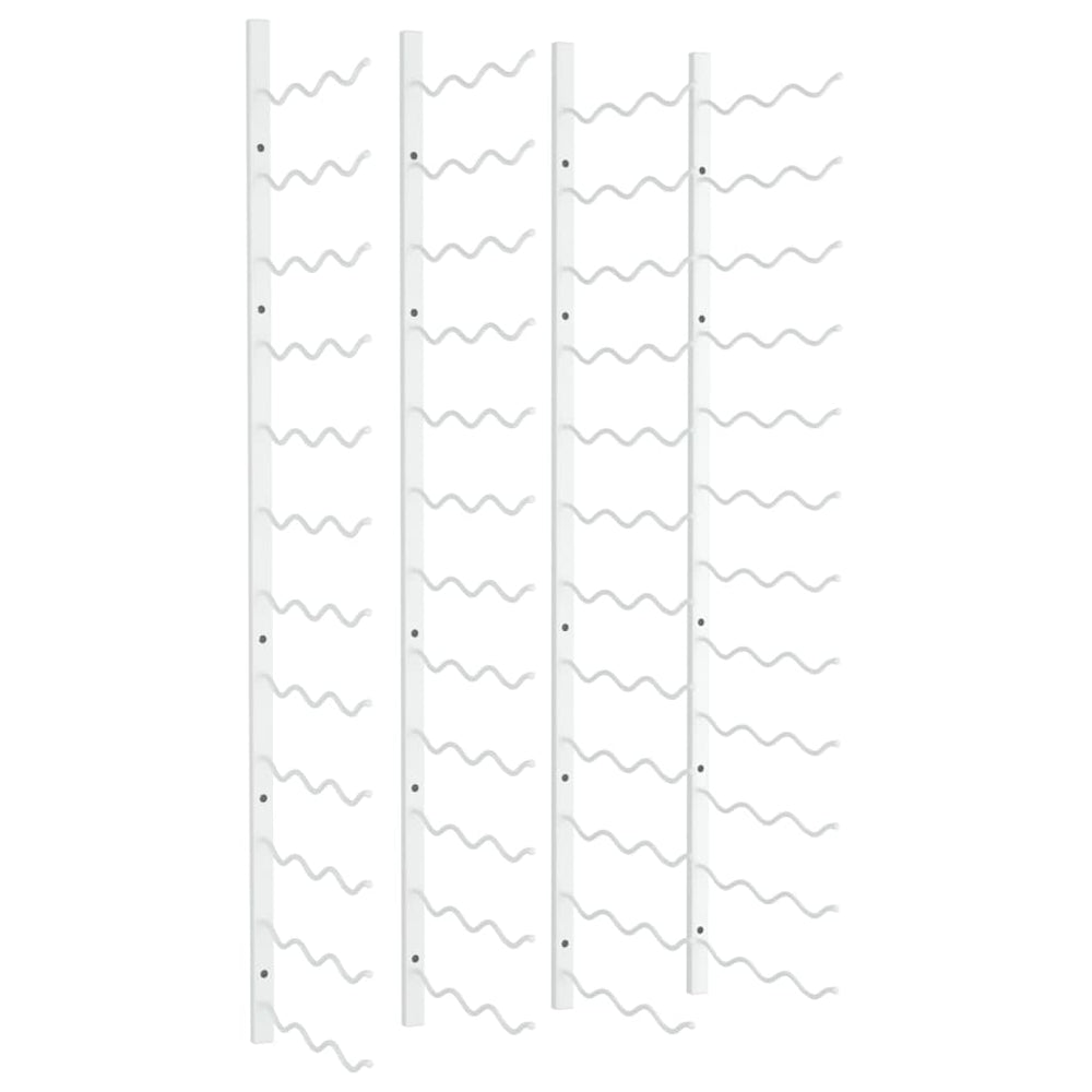 Wijnrekken 2 st voor 36 flessen wandmontage ijzer wit MeubelReus