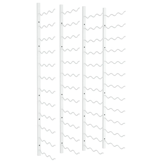 Wijnrekken 2 st voor 36 flessen wandmontage ijzer wit MeubelReus