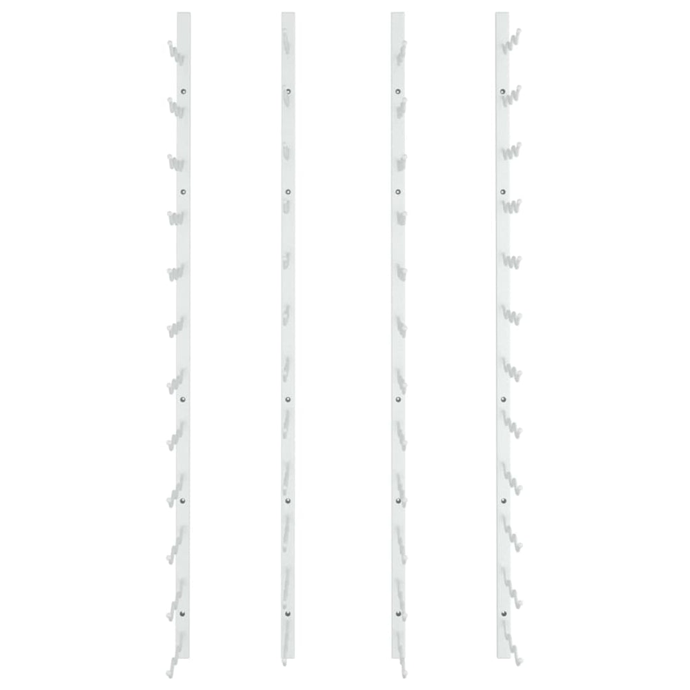 Wijnrekken 2 st voor 36 flessen wandmontage ijzer wit MeubelReus