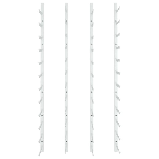 Wijnrekken 2 st voor 36 flessen wandmontage ijzer wit MeubelReus