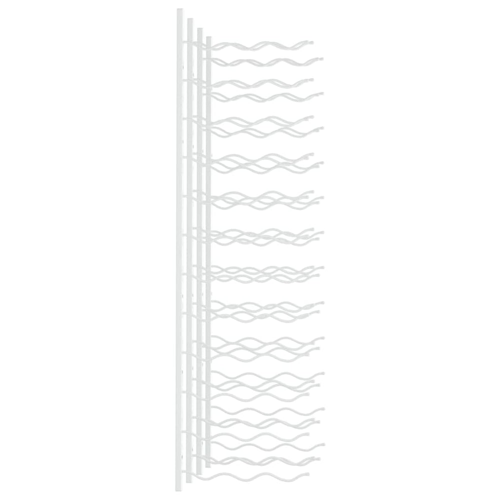 Wijnrekken 2 st voor 36 flessen wandmontage ijzer wit MeubelReus