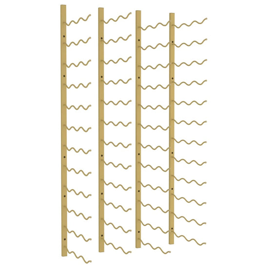 Wijnrekken 2 st voor 36 flessen wandmontage ijzer goudkleurig MeubelReus