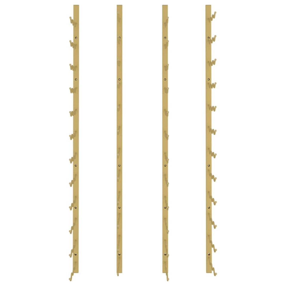 Wijnrekken 2 st voor 36 flessen wandmontage ijzer goudkleurig MeubelReus