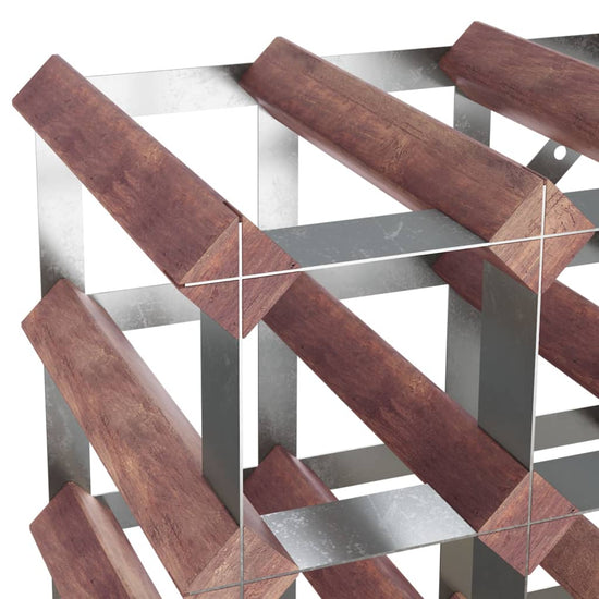 Wijnrek voor 12 flessen massief grenenhout bruin MeubelReus