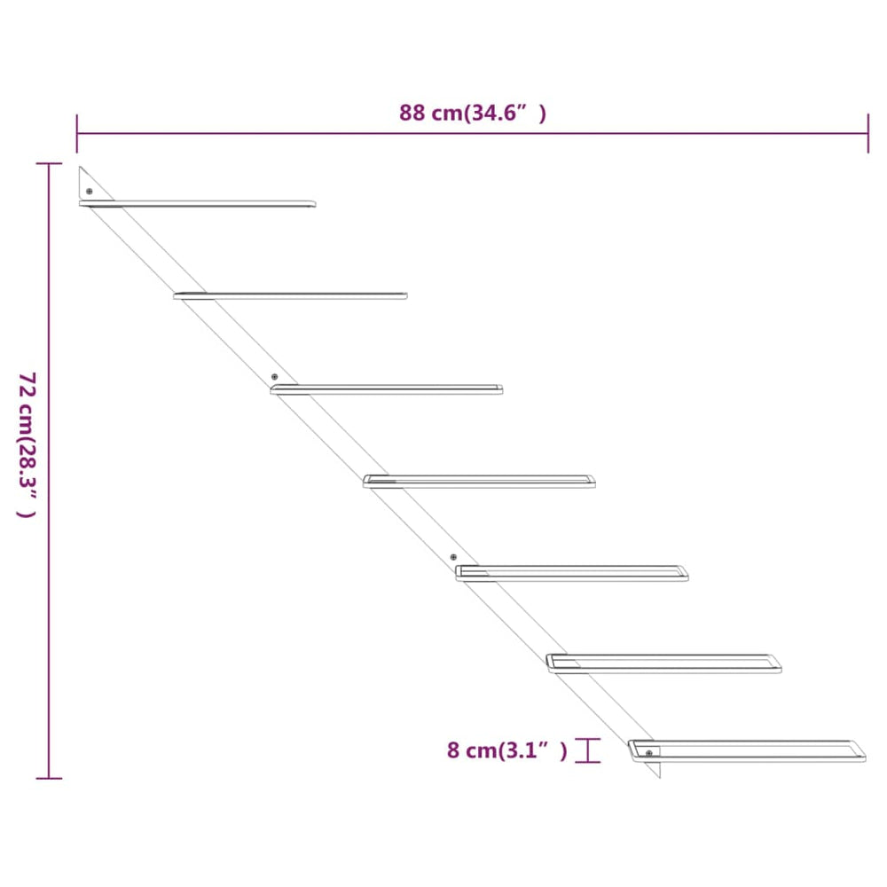Wijnrekken 2 st voor 7 flessen wandmontage metaal goudkleurig MeubelReus