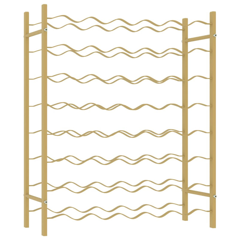 Wijnrek voor 48 flessen metaal goudkleurig MeubelReus