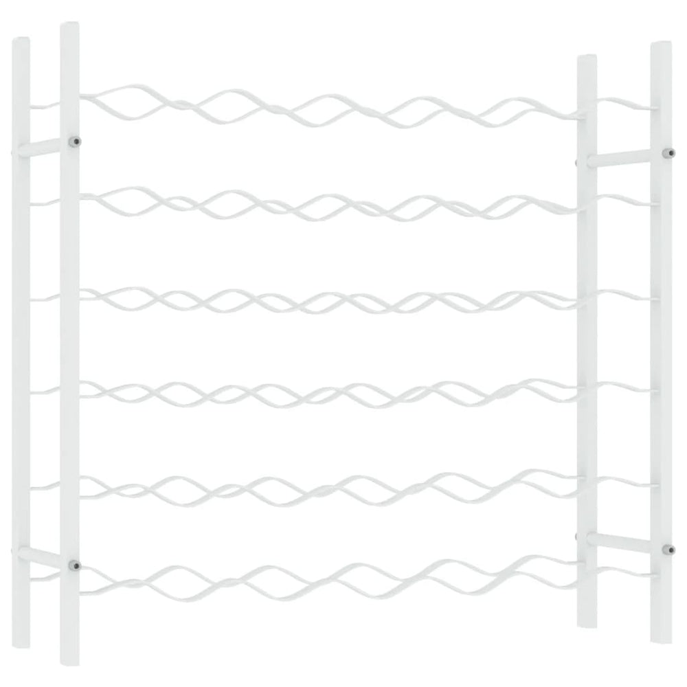 Wijnrek voor 36 flessen metaal wit MeubelReus