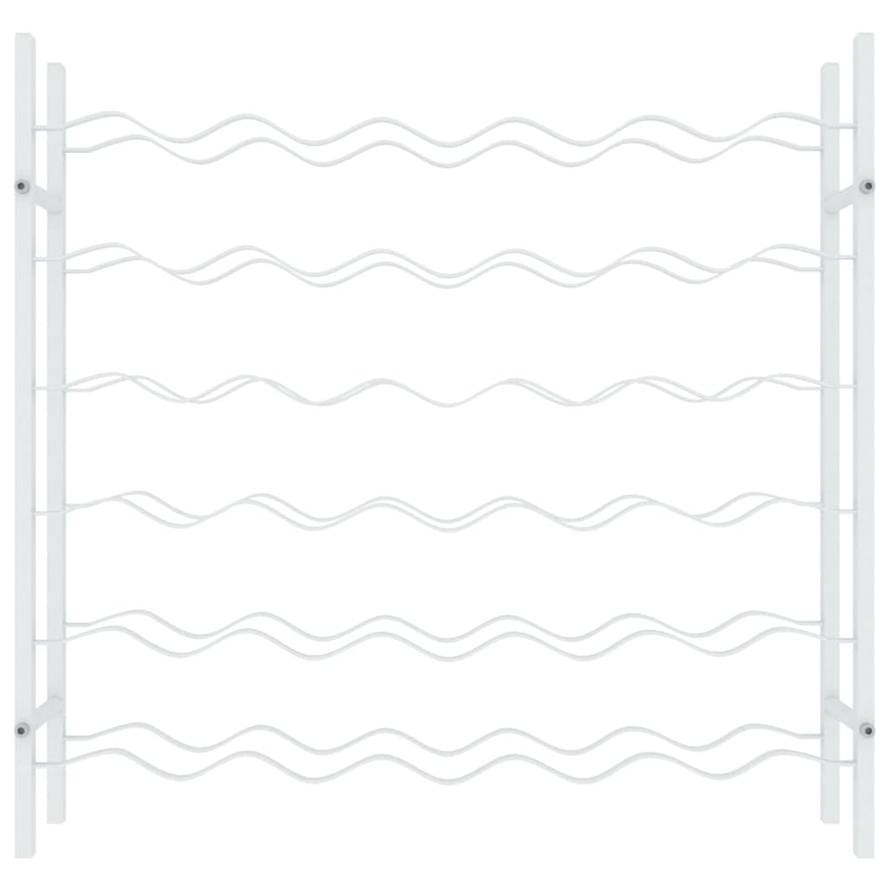 Wijnrek voor 36 flessen metaal wit MeubelReus