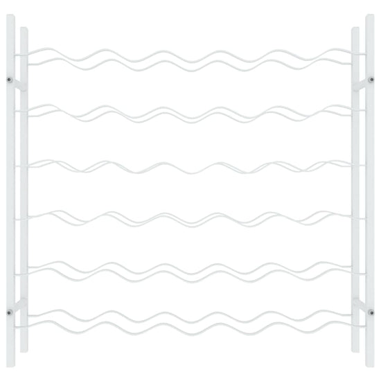 Wijnrek voor 36 flessen metaal wit MeubelReus