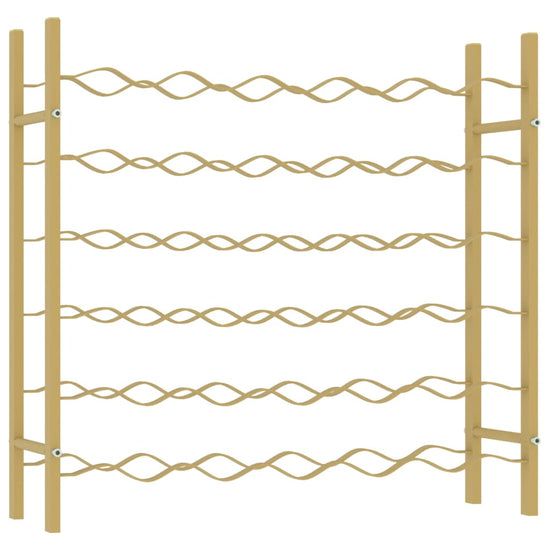 Wijnrek voor 36 flessen metaal goudkleurig MeubelReus