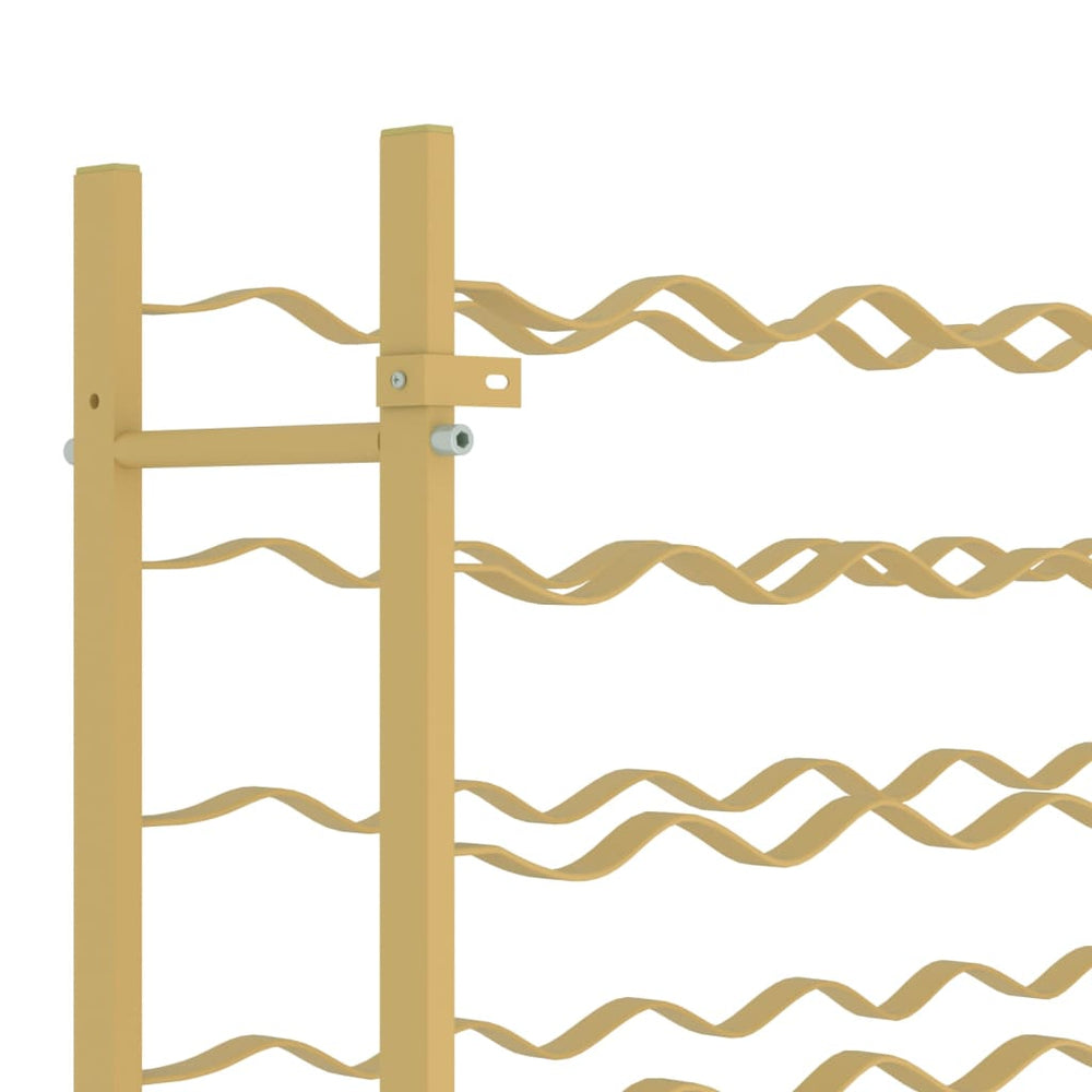 Wijnrek voor 36 flessen metaal goudkleurig MeubelReus