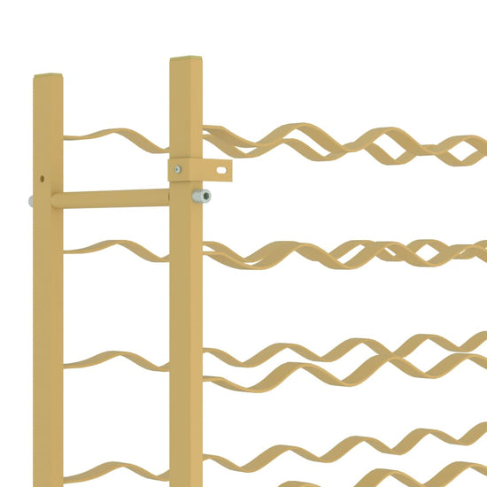 Wijnrek voor 36 flessen metaal goudkleurig MeubelReus