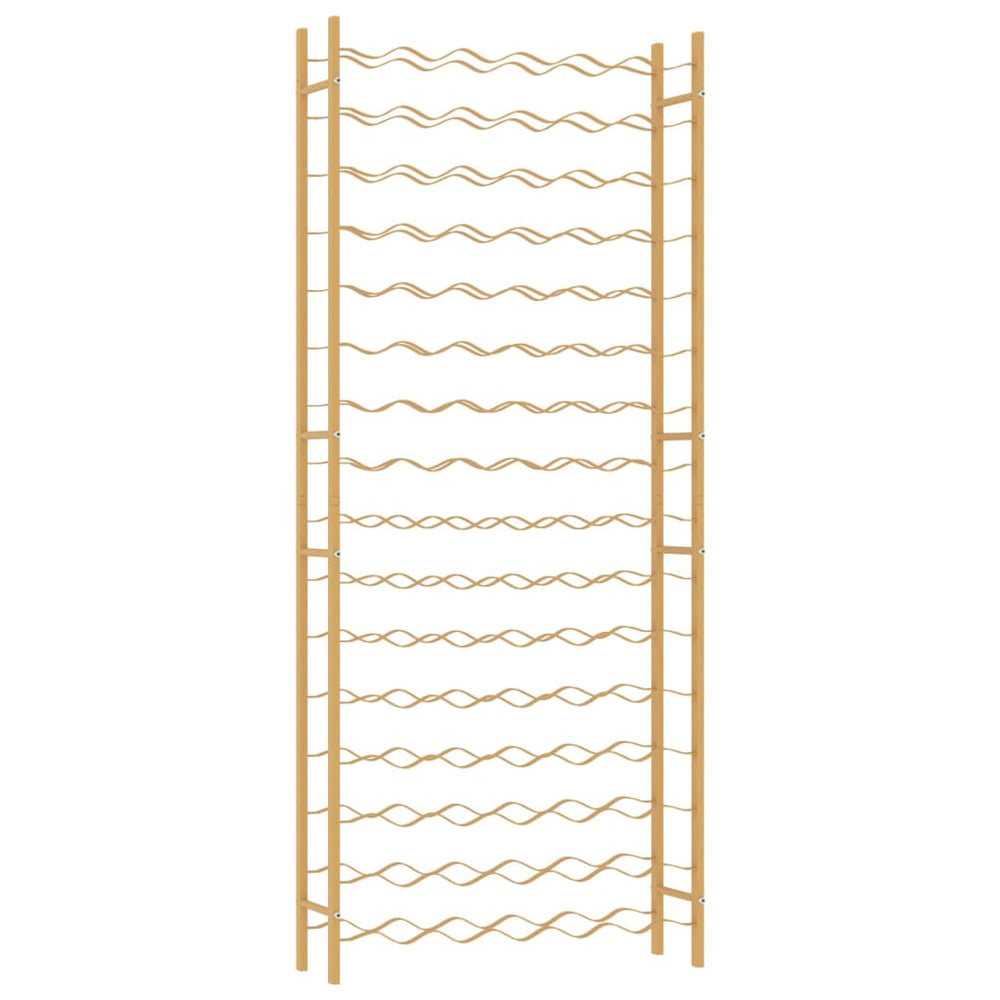 Wijnrek voor 96 flessen metaal goudkleurig MeubelReus